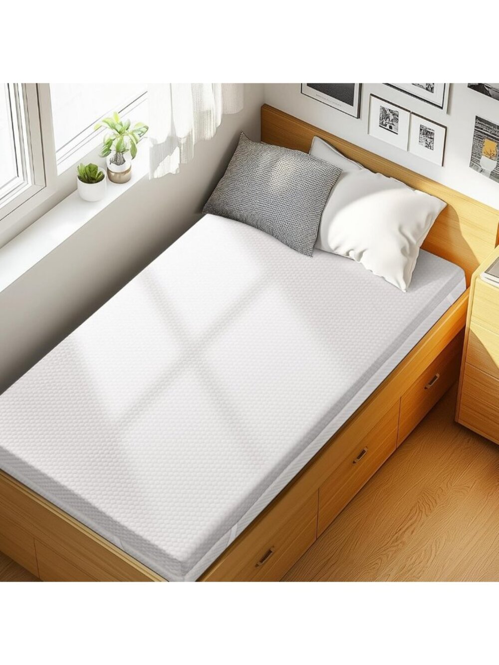 3-Inch Gel Memory Foam Mattress Topper with Soft Cover for Ultimate Comfort